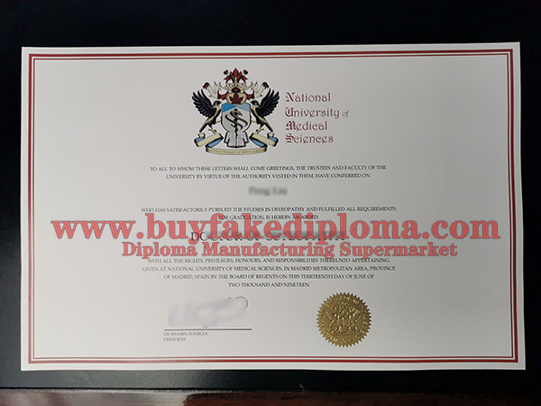 National university medical sciences fake diploma
