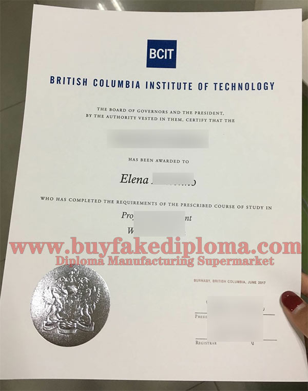 BCIT fake diploma Certificate