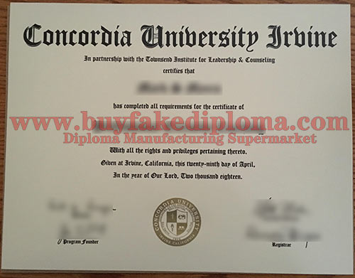 Concordia University Irvine fake diploma degree