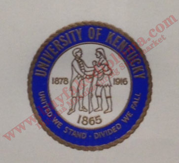 University of Kentucky degree certificate