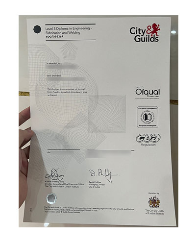 Order Fake City an guilds Level 3 in welding Certificate Online