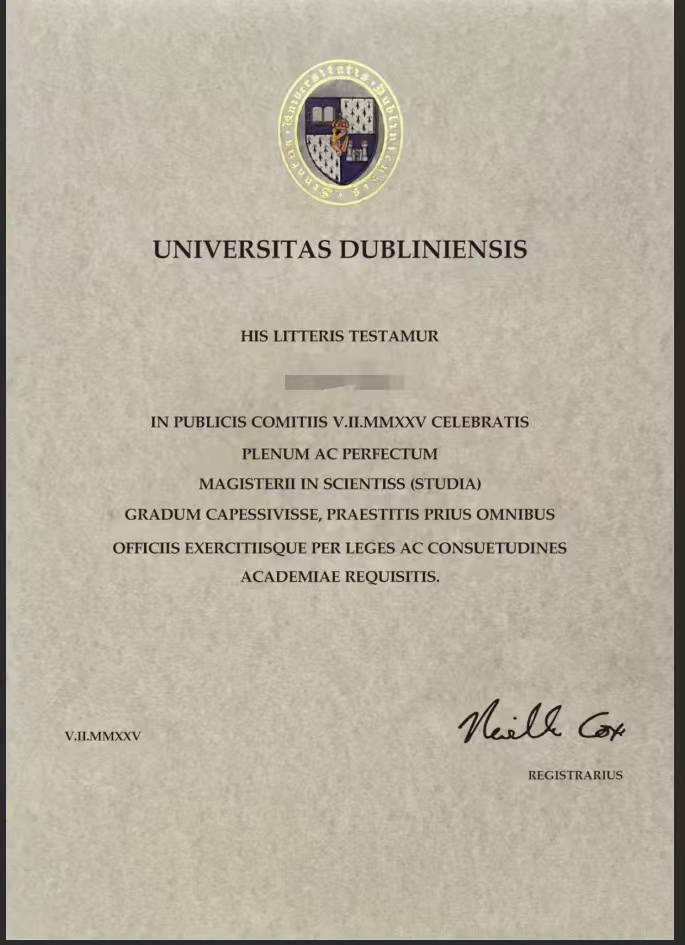 University of Dublin degree Sample