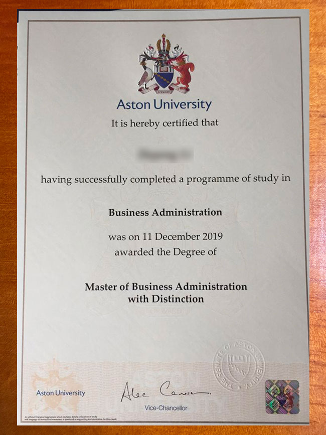 Aston University's 2019 Degree Samples