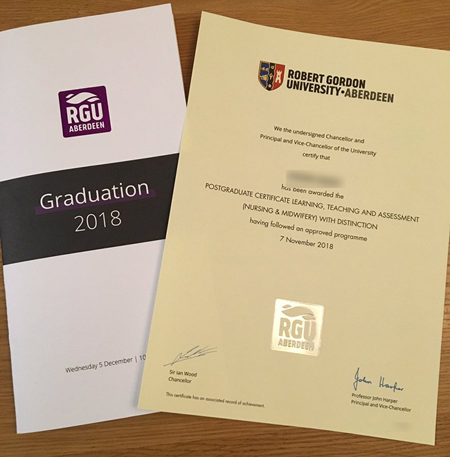 2018 RGU Degree Samples