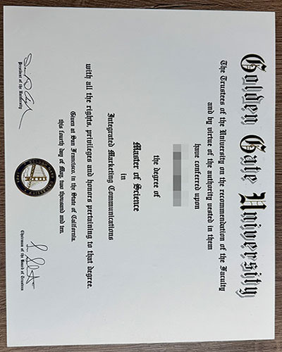 Where can I order the Golden Gate University certificate?