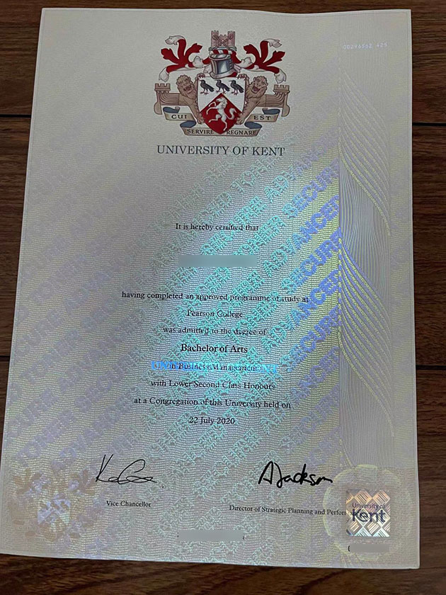 Kent University 2020 Degree Samples