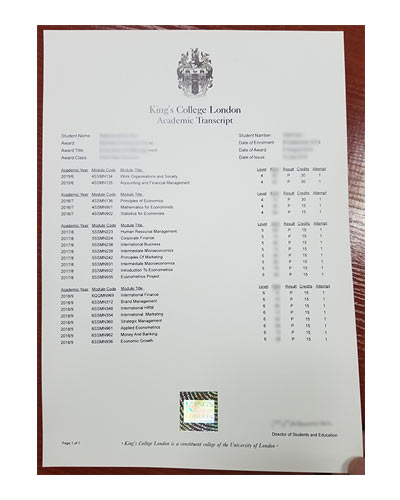 Buy Fake KCL Transcript degree Online|KCL Transcript certificate