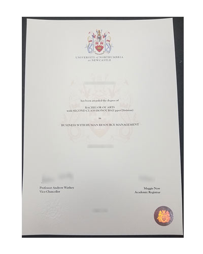 Which website can be used to purchase fake certificates from Northumbria University?