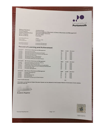 Where To Buy Fake University of Portsmouth Transcript Certificate?