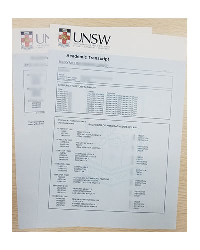 Where to get The University of New South Wales fake Transcript 