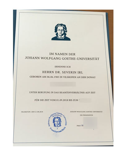 Can I buy Fake university frankfurt degree Certificate online?