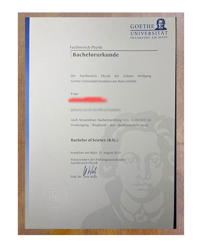 Where can I purchase a degree from the Goethe University of Frankfurt?