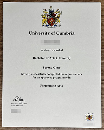 How to purchase a University of Cumbria certificate